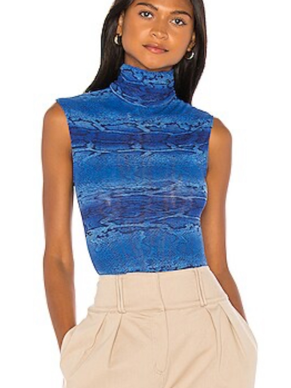Revolve x Only Hearts blue snake print bodysuit